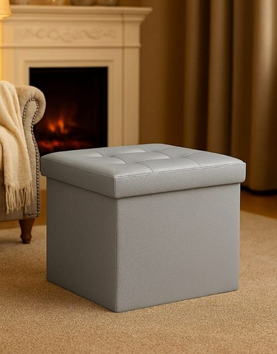 Pouf contenitore quadrato - quadrato, in