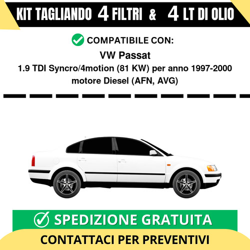 Tagliando per passat 9 - vw, 1.9