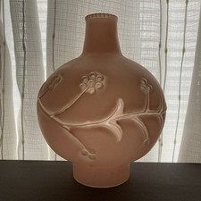 Globo paralume lampada vetro rosa smerigliato art deco vintage