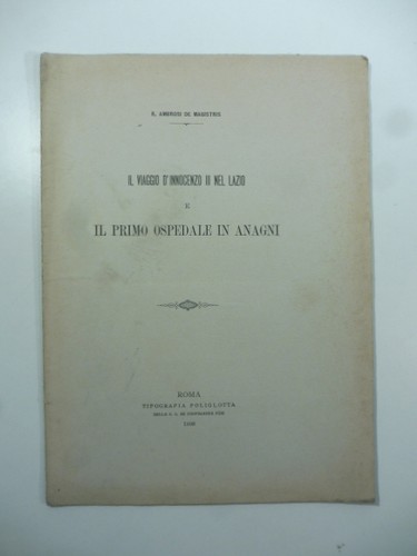 Viaggio innocenzo iii - il,
