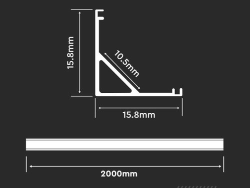 10pz profilo alluminio - in,