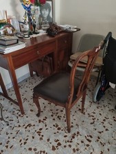 tavolo (scrivania) liberty italiano anni 40 più poltrona