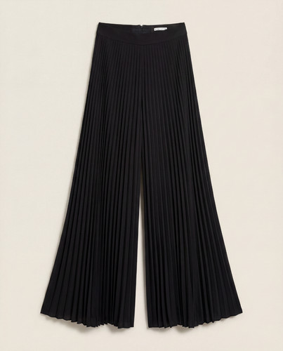 Pantalon palazzo plissé