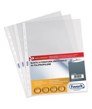 Favorit Buste Trasparenti A4 100 Pezzi Finitura Buccia d Arancia con spessore