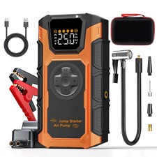 Caricabatteria avviamento auto 8000A Jump Starter Powerbank auto con compressore d'aria DE