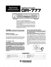 Pioneer GR-777 Equalizer