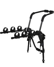 HOMCOM Portabici Posteriore per Auto, Portapacchi Pieghevole in Acciaio - 3 bici