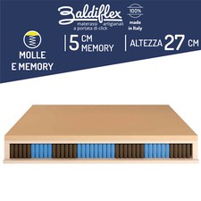 Materasso Singolo a Molle Insacchettate 1600 Molle Indipendenti + 5 cm Memory