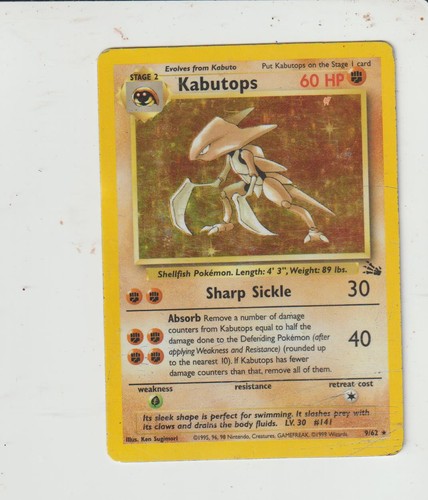 Carte pokemon kabutops - x1,