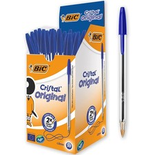 BIC Penne Blu a Sfera Cristal Original Punta Media 1 mm Confezione 50 Penne