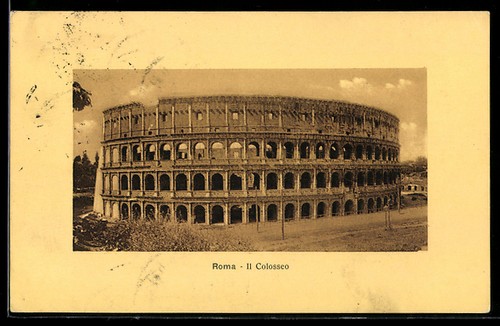 Cartolina roma colosseo - cartolina,