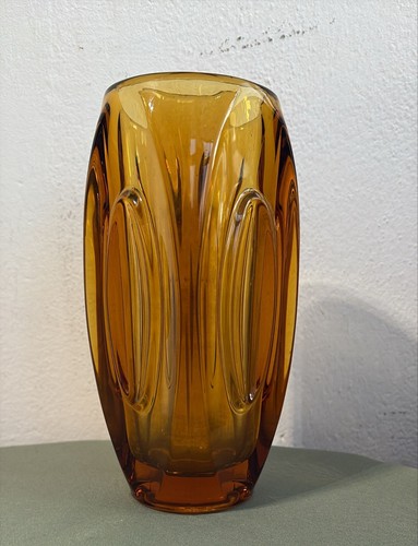 Vaso vetro ambra - vetro, murano