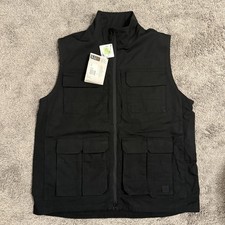 5.11 Tactical Black Uomo Range/Hunt Vest Teflon Taclite Ripstop Taglia LG 80017 Nuovo
