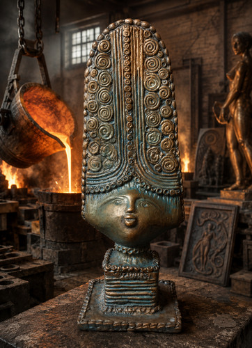 Scultura bronzo prova - in,