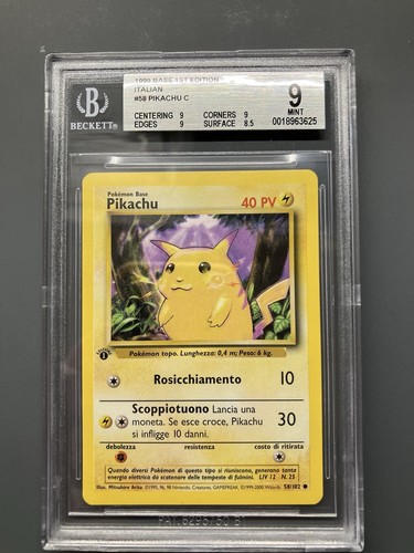 Pikachu prima edizione set - pikachu,