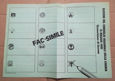 Scheda elettorale facsimile