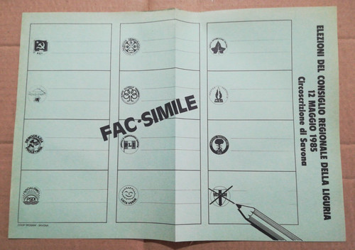 Scheda elettorale facsimile
