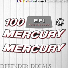 Set adesivi decalcomania motore fuoribordo Mercury 100 CV 4 tempi EFI 2006-2012