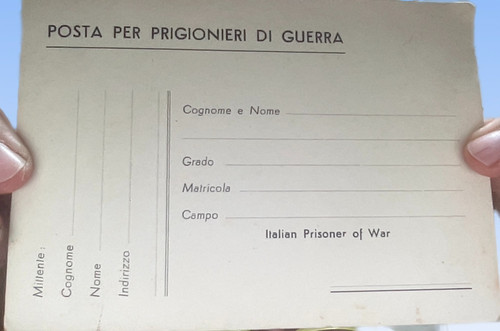 Cartolina prigionieri - , di