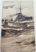 CARTOLINA PER ADRIATICO NOSTRO AEREO AVIAZIONE AERONAUTICA REGIA MARINA 