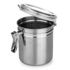 Barattolo In Acciaio Tappo Ermetico Contenitore Caffe Zucchero Sale 10x11cm dfh