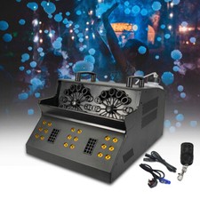 Macchina a bolle di fumo nebbia 1200W doppia testa DMX LED RGB per palcoscenico interno esterno