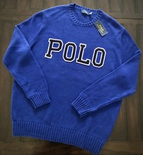 Polo Ralph Lauren Maglione Maglia 🧶 BLU ROYAL Uomo (XL) Nuovo con etichette 💥💥💥