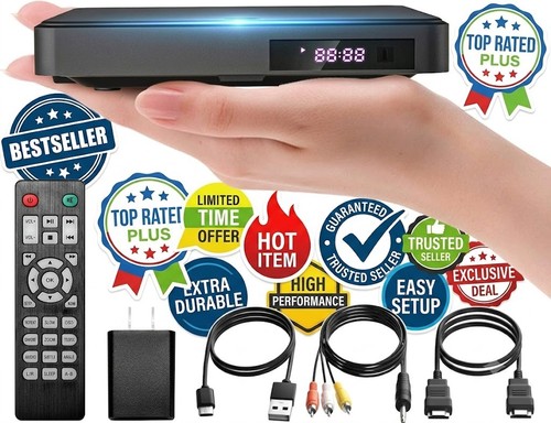 Lettore dvd 1080p per tv - 1080p,