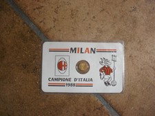 RARO...A.C.MILAN CAMPIONE D'ITALIA 1988 medaglietta/moneta oro 8K