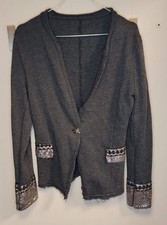 Cardigan Donna Grigio con
