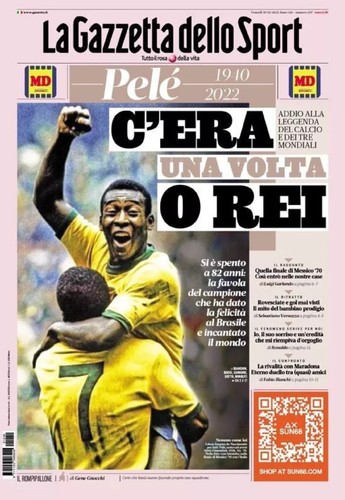 Gazzetta dello sport pele - gazzetta, pele'