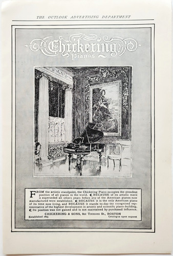 1906 chickering piano company - chickering,