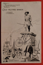 CARTOLINA BICI EDOARDO BIANCHI CICLO MILITARE BIANCHI 1912 - 15   N°1