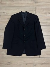 Blazer classico Yves Saint Laurent YSL uomo lana nero bottoni logo tg 25 44 pollici
