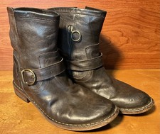 Stivali moto donna Fiorentini Baker marroni con zip laterale cinturino alla caviglia EUR 38 US 7,5