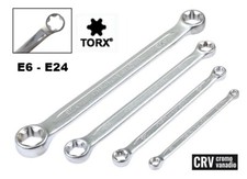 SET DI 4 CHIAVI FISSE AD OCCHIO PROFILO INTERNO TORX IN ACCAIO CHROME VANADIUM