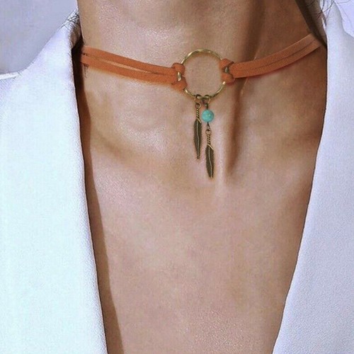 Collana girocollo camoscio - collana,