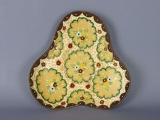 Piatto maiolica Deruta Gualdo Tadino centrotavola a fiori vintage XX Sec.