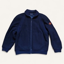 Les Copains 80s 90s Vintage Wool Harrington Jacket size 48 Made In Italy Blue