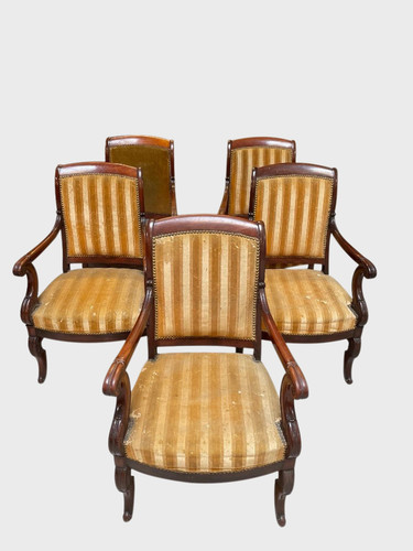 Cinque poltrone epoca - cinque, d'epoca
