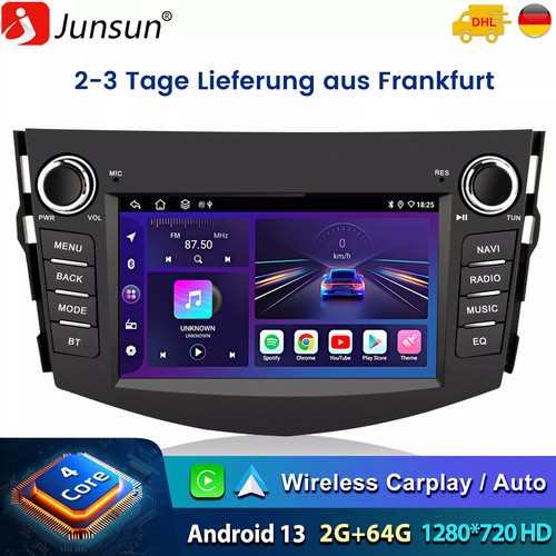 Carplay 64g autoradio - carplay, 2+64g