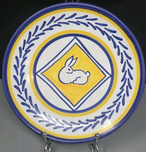 Piatto coniglio maiolica