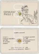 PAPA GIOVANNI PAOLO I - BLISTER CON MEDAGLIETTA IN BAGNO DORATO - ORO?