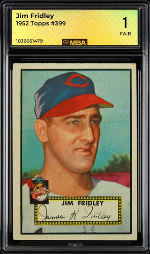 1952 topps jim fridley - topps,