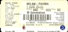 Biglietto stadio Milan vs