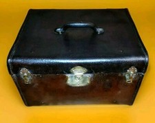 Grande  BAULE Valigia cuoio 1900 Vintage Leather Case  - SPIDER cm. 44x34x30