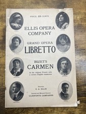 1915 Carmen Libretto Bizet