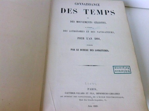Connaissance des temps - temps,