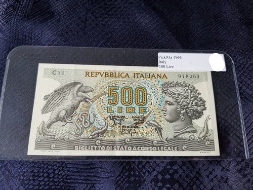 Italy 500 lire 1966 - italy, #93a
