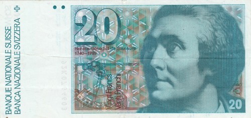Banconota franchi svizzeri - 20,